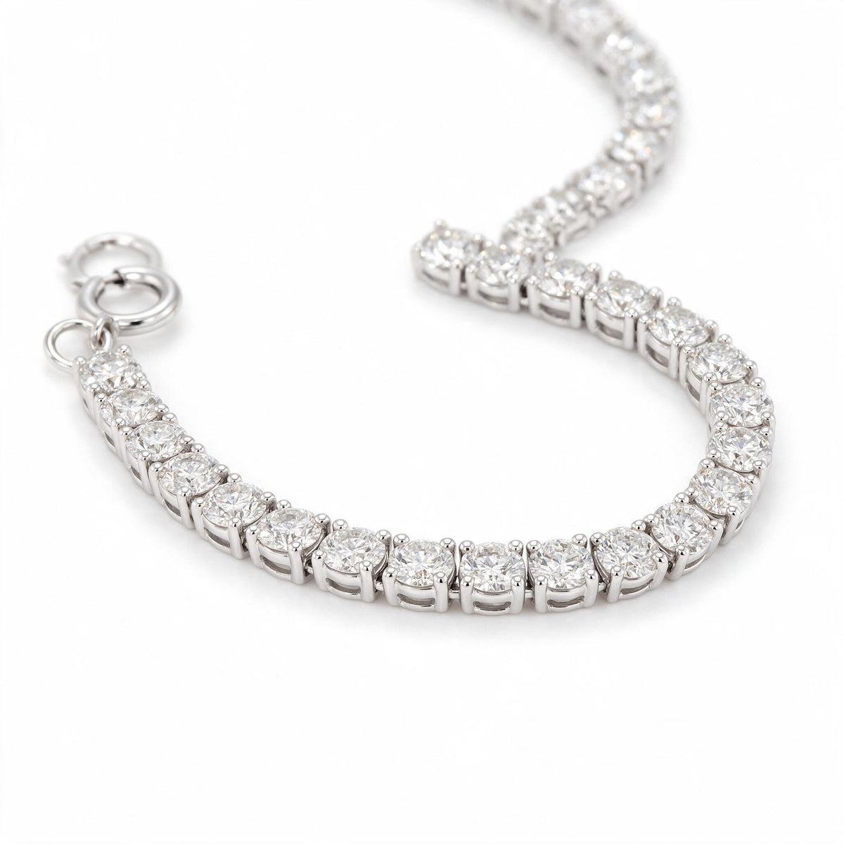 Lab grown diamond tennis chain