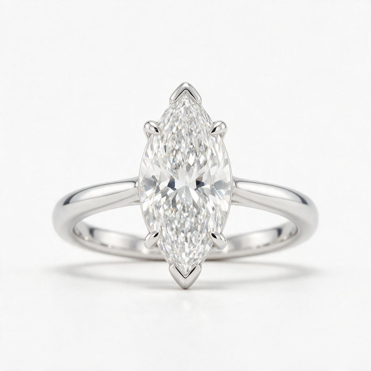 Marquise cut diamond engagement ring