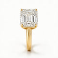Emerald cut diamond engagement ring