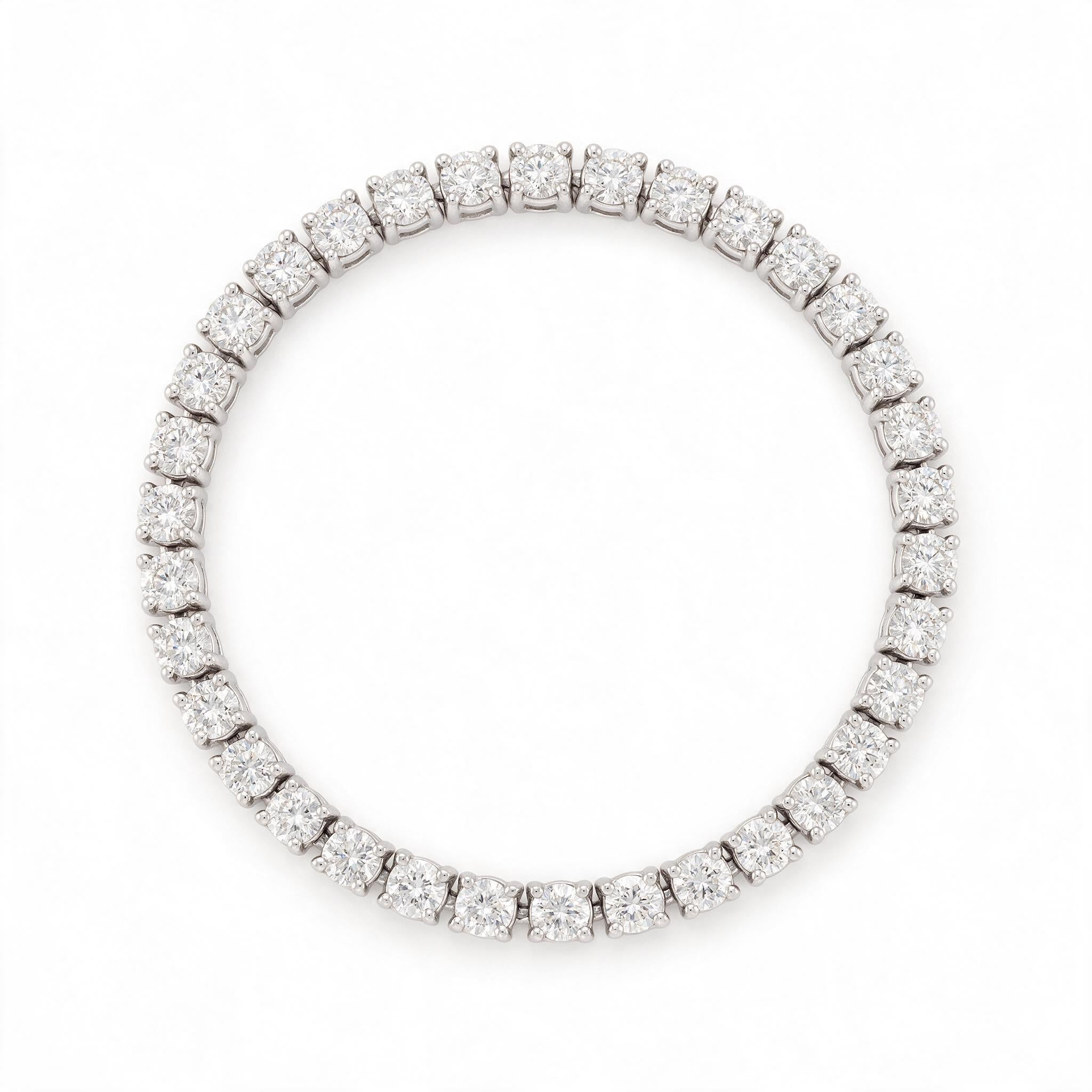 Lab grown diamond tennis bracelet