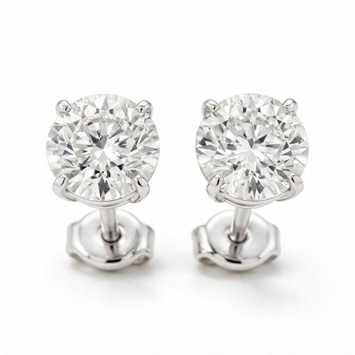 Lab grown diamond stud earrings