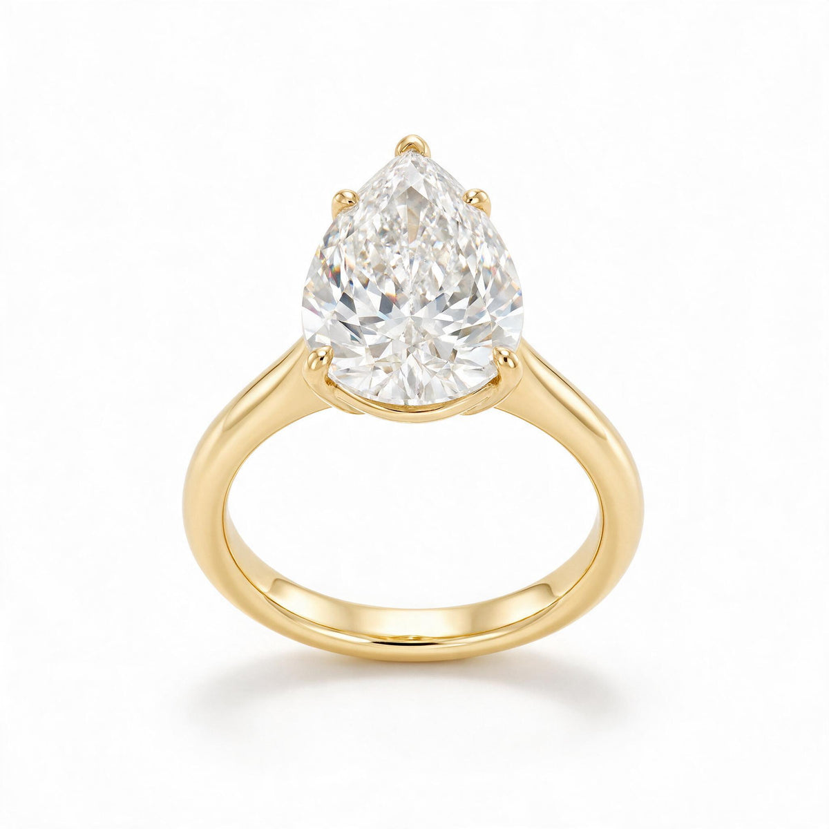 Pear cut diamond engagement ring