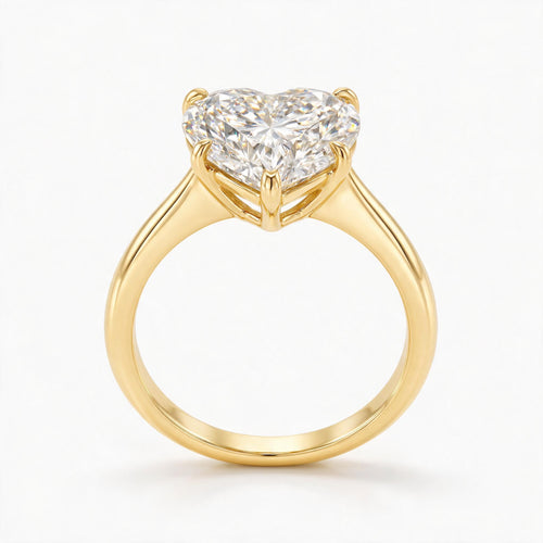 Heart cut diamond engagement ring